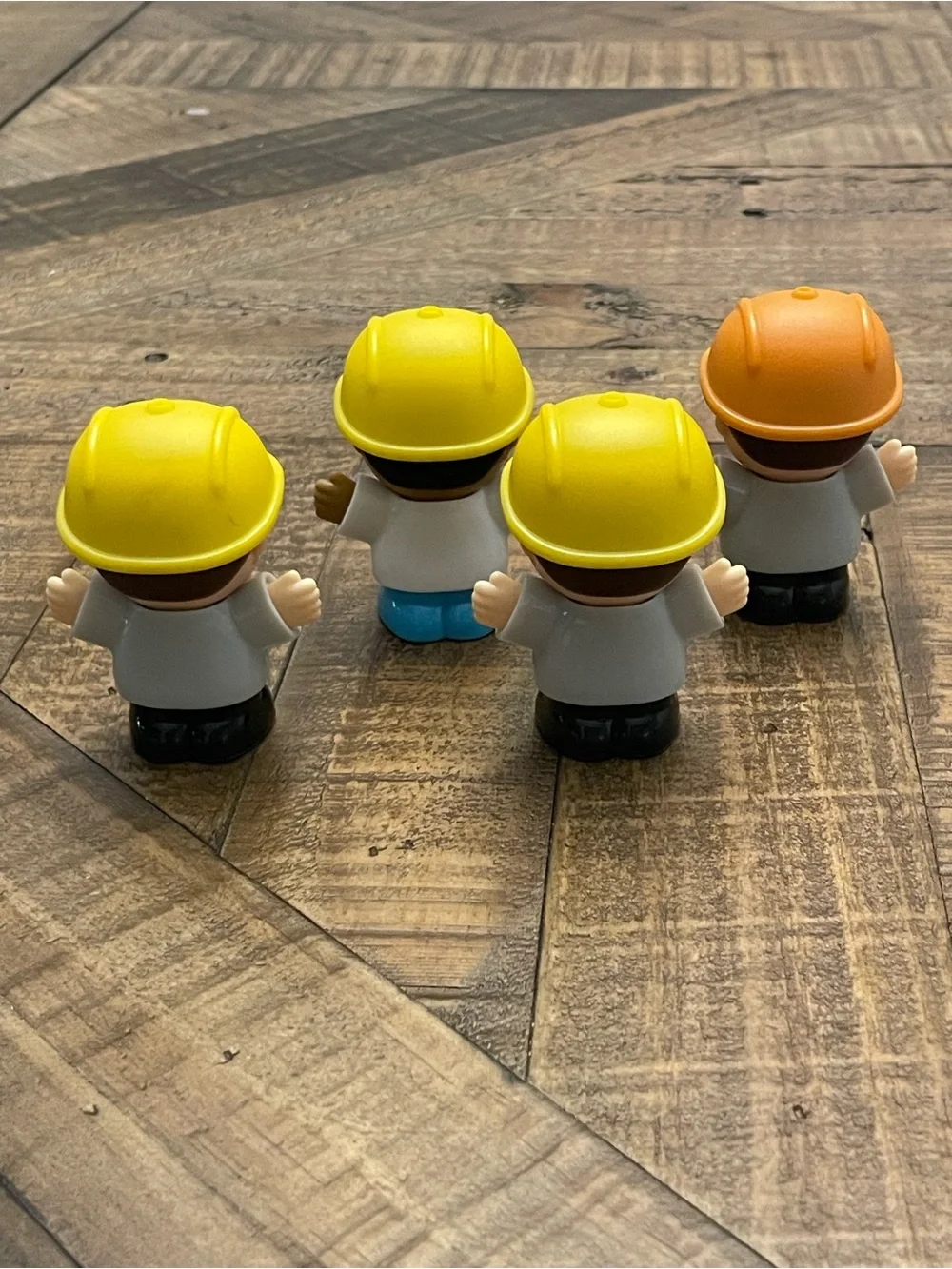 Lot of 4 Playgo Mini Wheels Replacement Figures Construction Workers